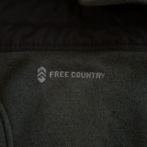 Free Country Men’s Size XL Fleece Jacket Full Zip Green Dadcore Outdoorwear - Picture 2 of 14